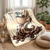 Gnome Rose Pattern Theme Blanket Lightweight Warm Flannel Blanket Decorative Throw Blanket for Home Decoration