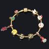 Golden Nightmare Before Christmas Jack & Sally Pumpkin Prince Halloween Bracelet
