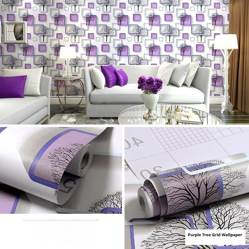 Selvklebende Tapet Pastoralt Blomstermønster Selvklebende Tapet Soverom Stue Møbler Renovering Vanntett og Fuktsikker 10 Meter