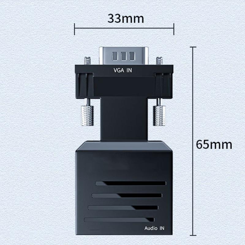 HDTV to VGA Adapter Converter Output Computer Set Top Box Connector Dongle for Laptop PC Monitor Projector 3.5mm Cable