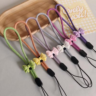 Mobile Phone Lanyard Bow Knot Fluorescent Dragon Pattern Cartoon Lanyard Short Wrist Strap with Strap Universal Anti Loss Strap