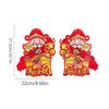 New Years Stickers Cartoon Wealth God Design Decals Chinese Stickers For Family Home Spring Festival Lunar New Year Window Decor