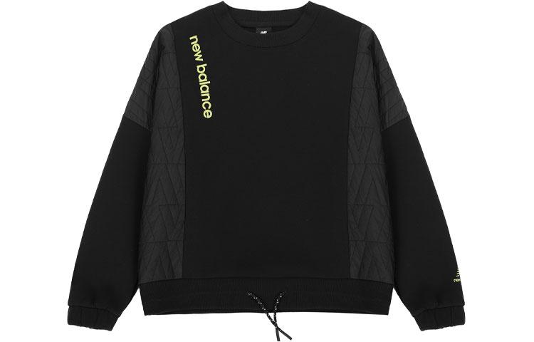 New Balance Sweatshirts Women s Black Crew Neck Moderate Regular AWT14371-BK L