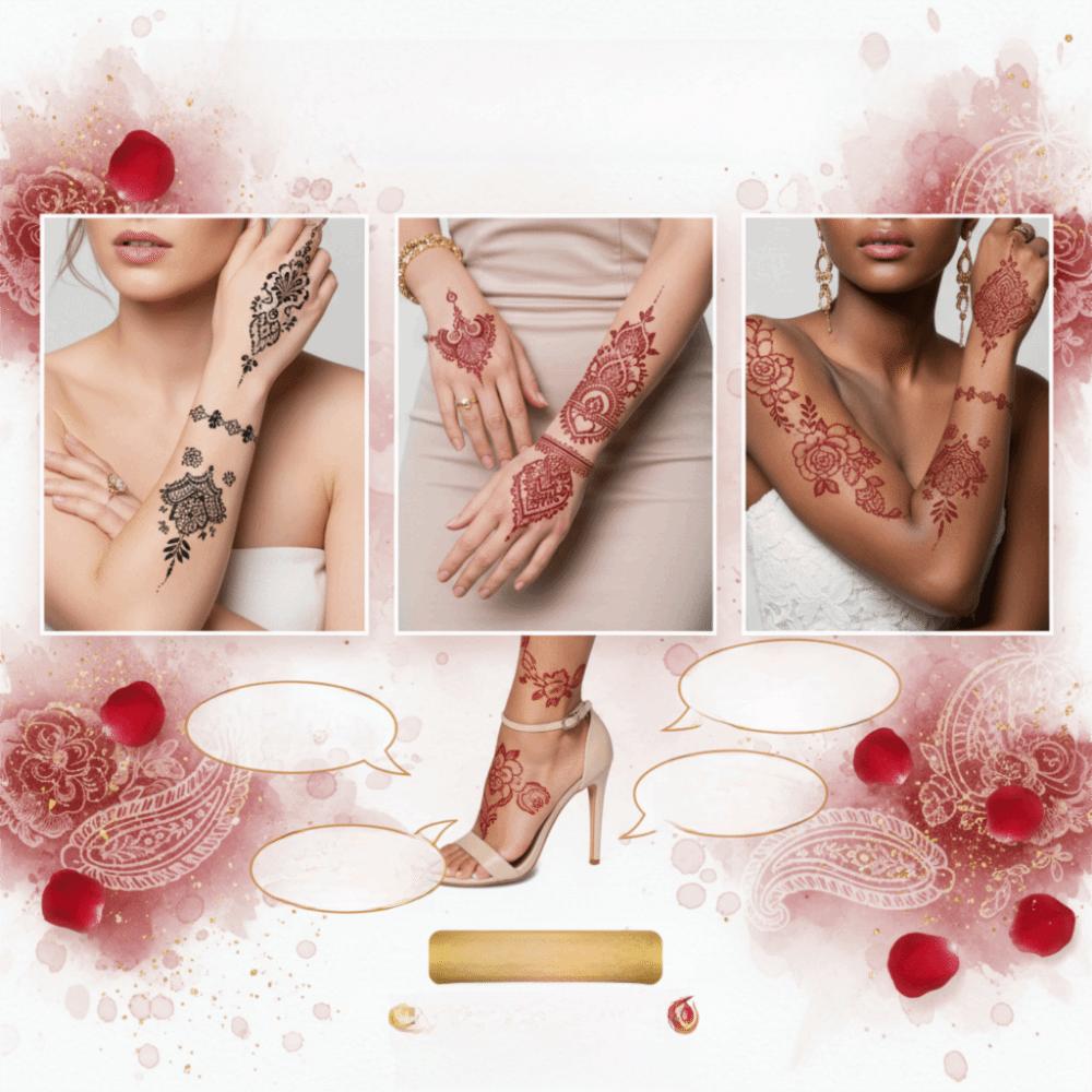 Mehndi Designs Henna Tattoo Stickers Flower Hand Tattoo Body Art Sticker  Summer Vacation