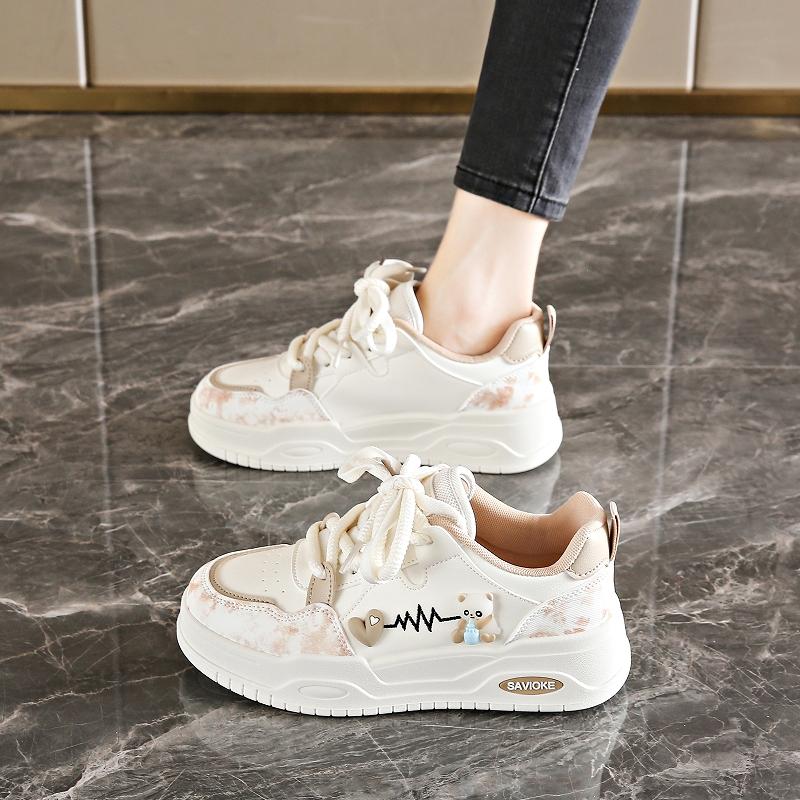 CRLAYDK Cute Womens Sneakers Walking Flat Low Top Casual Lace Up Platform Tennis Fashion Shoes Classic Skateboard Trainers