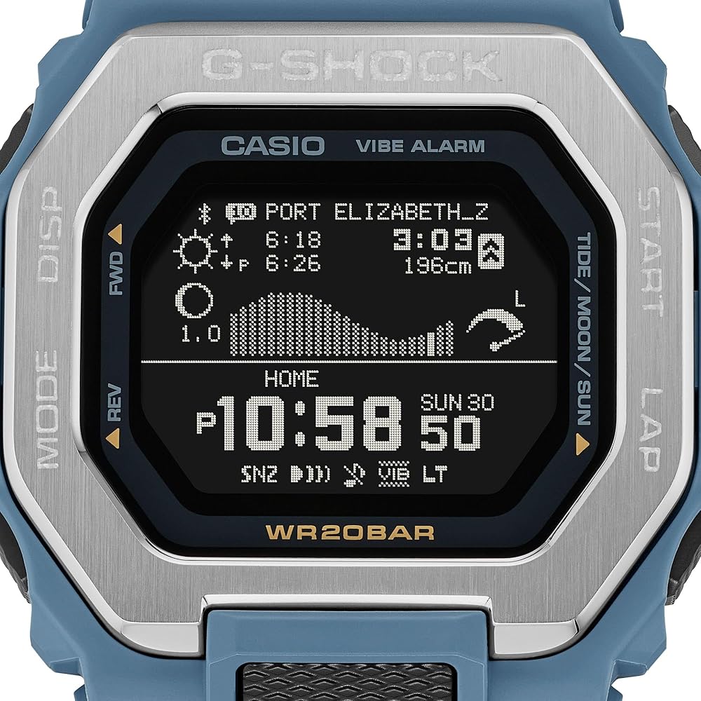 Casio G-Shock G-Lide Digital Surf Watch Ocean Blue 200m Water Resistant GBX-100-2A