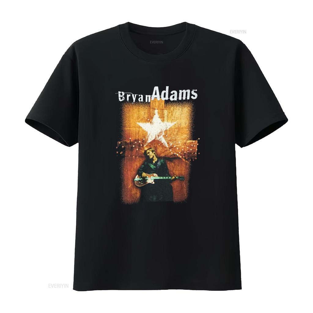 Bryan Adams 18 Till I Die Tour Baumwoll T-Shirt Print Retro Rock Band Design Vintage Gewaschen Leicht Unisex Bequem