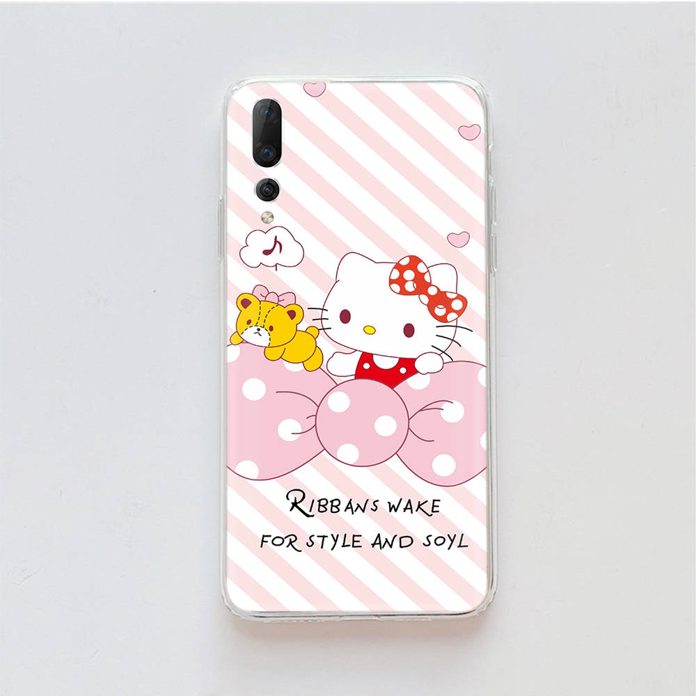 Transparent Case for Samsung A04 A14 A23 M33 M53 Realme 10 9 C35 C55 VIVO X80 Infinix Hot 30 Note 11 Tecno Spark 8P Pro L-22 Hello Kitty