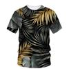 Summer Originality Plant Leaves Graphic T-shirts Trend Casual Personality Fun Printed O-neck Short Sleeve Men's T-shirts
