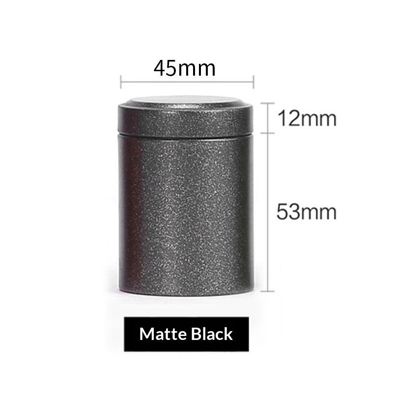 1Pc Solid Mini Empty Tea Tin Can Household Tea Sealed Jar Portable Travel Small Tea Box Metal Storage Can чёрный