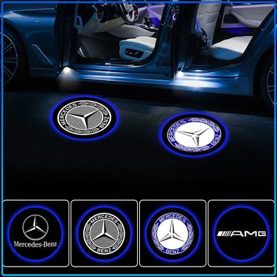 2X HD LED Projektor Logo Drzwi Samochodu Światło Powitalne Akcesoria Samochodowe Dla Mercedes Benz AMG Klasy A B C E G R S CLA CLK GLA GLC GLE GLK C200 C230