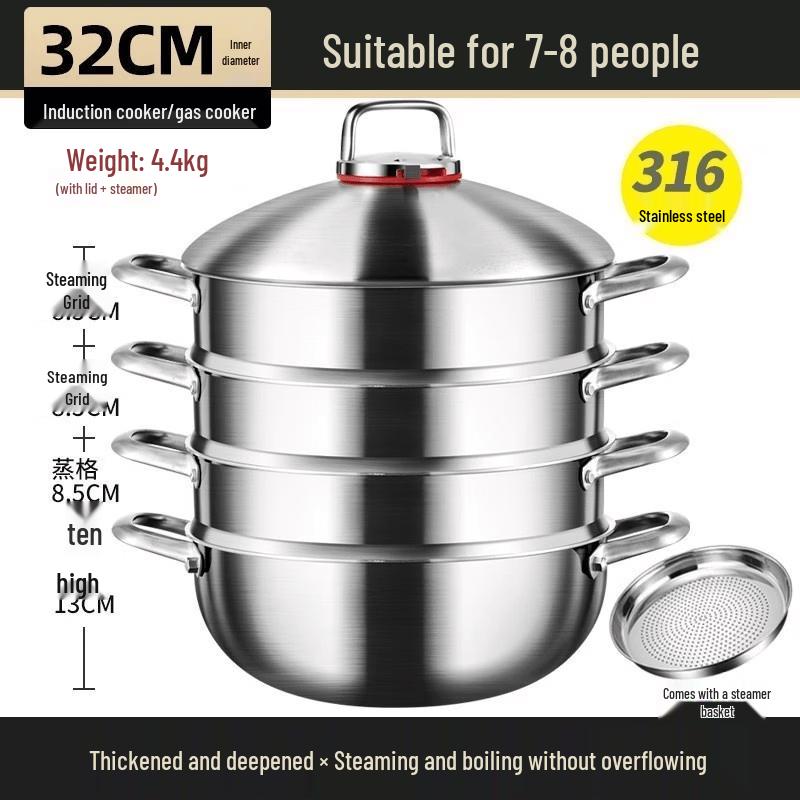 Utuo 316 Stainless Steel Steamer Pot