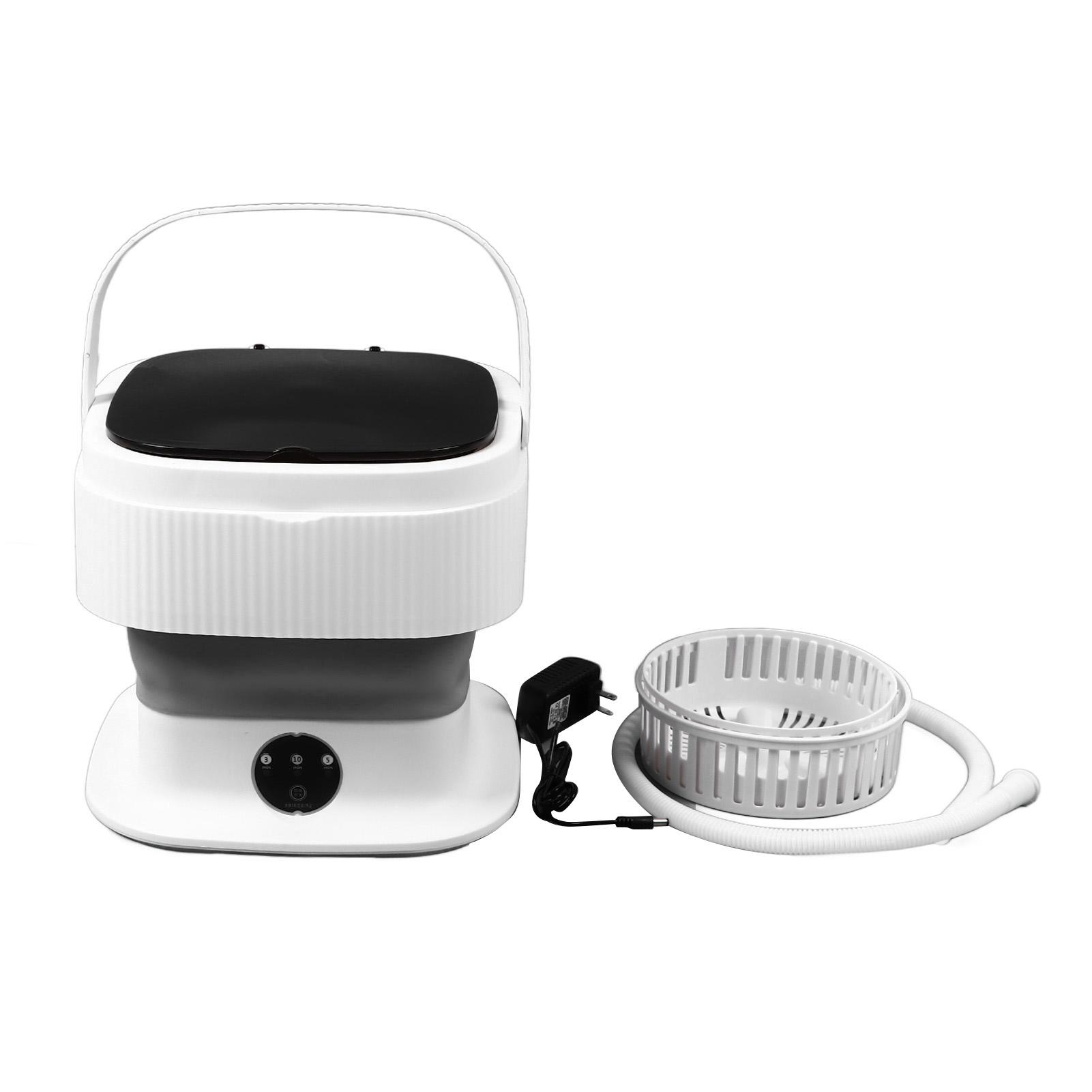 

Мини-стиральная машина, складная стиральная машина, емкость 10 л, портативная мини-стиральная машина для детской одежды, нижнего белья, носков серый