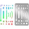 4 Pcs Erasing Shields Stainless Steel Drawing Template Shields Drafting Tools Metal Eraser Shields Tool for Mechanical Drawing Engineering Design
