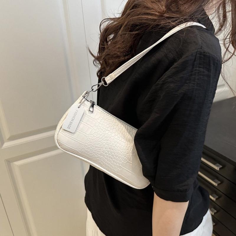 Shoulder Bag for Women Trendy Hoboes Toted Handbag Pu Leather Underarm Purse Clutches Purse with Zipper Baguettes Bag