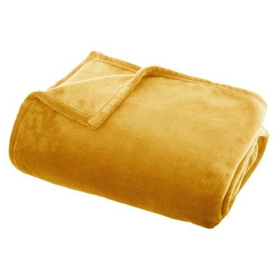 Flannel Blanket 125 X 150 Cm Atmosphera - Ochre