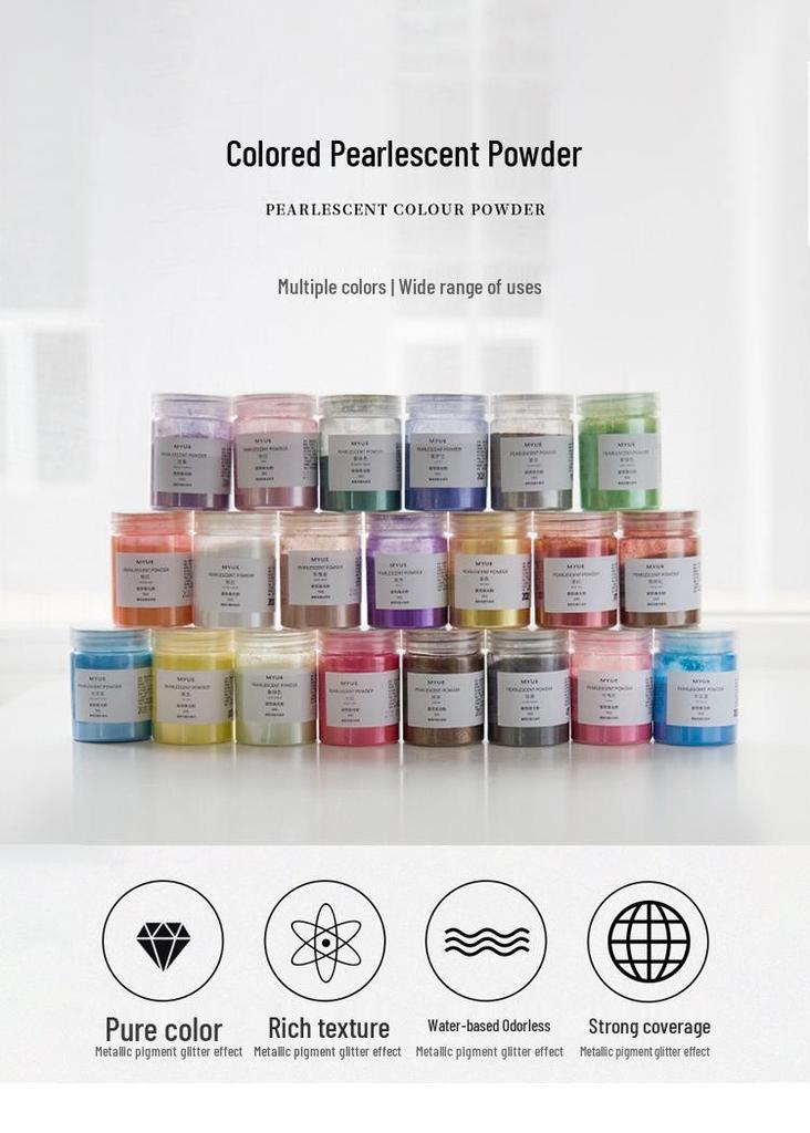 Creative DIY Multi-Color Mica Pigment Powder for Handmade Soaps and Cosmetics