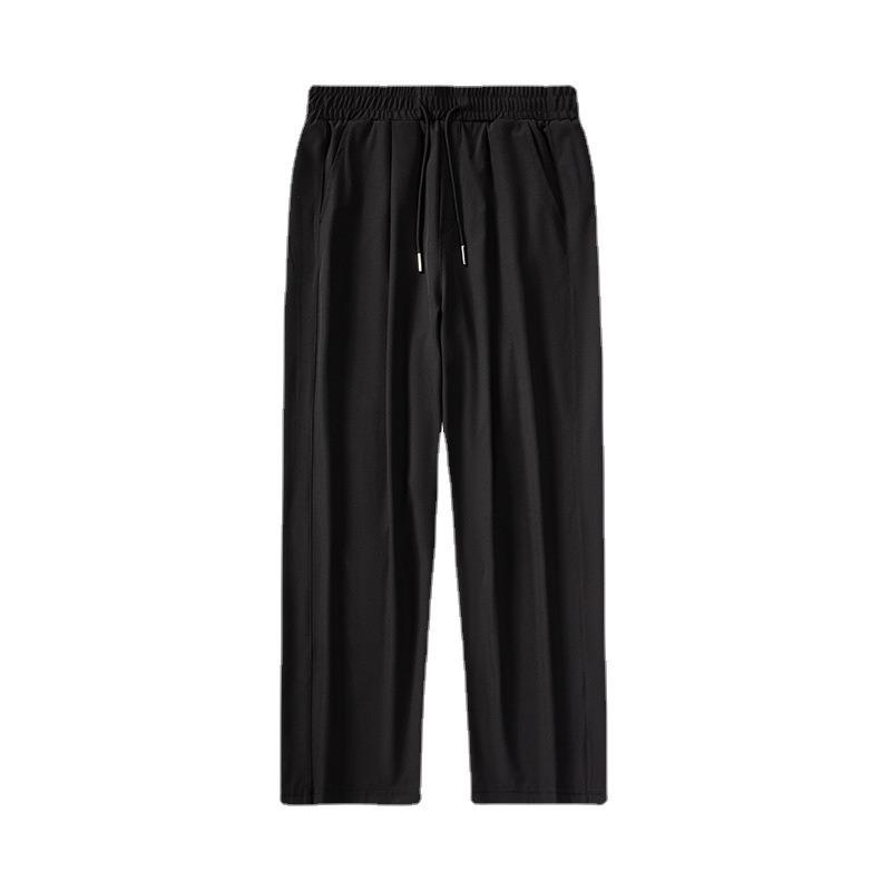 Enbu summer new men's loose ice silk thin casual sports straight wide-leg couple sunscreen pants