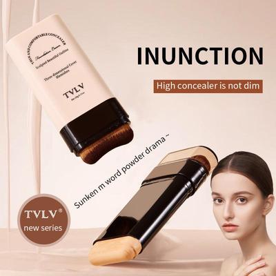 TVLV Hydrating Double-Ended Foundation Stick: Concealer & Brightener, Waterproof, Sweatproof, Long-lasting.