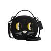 Canteen 17 Halloween-Katzen-Print Reißverschluss Umhängetasche Damen Handtaschen Schwarz CM769-JIBLC