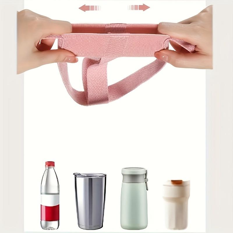 Adjustable Shoulder Strap Portable Water Bottle Carrier Bag Insulated Tumbler Holder For Outdoor Travel Hiking