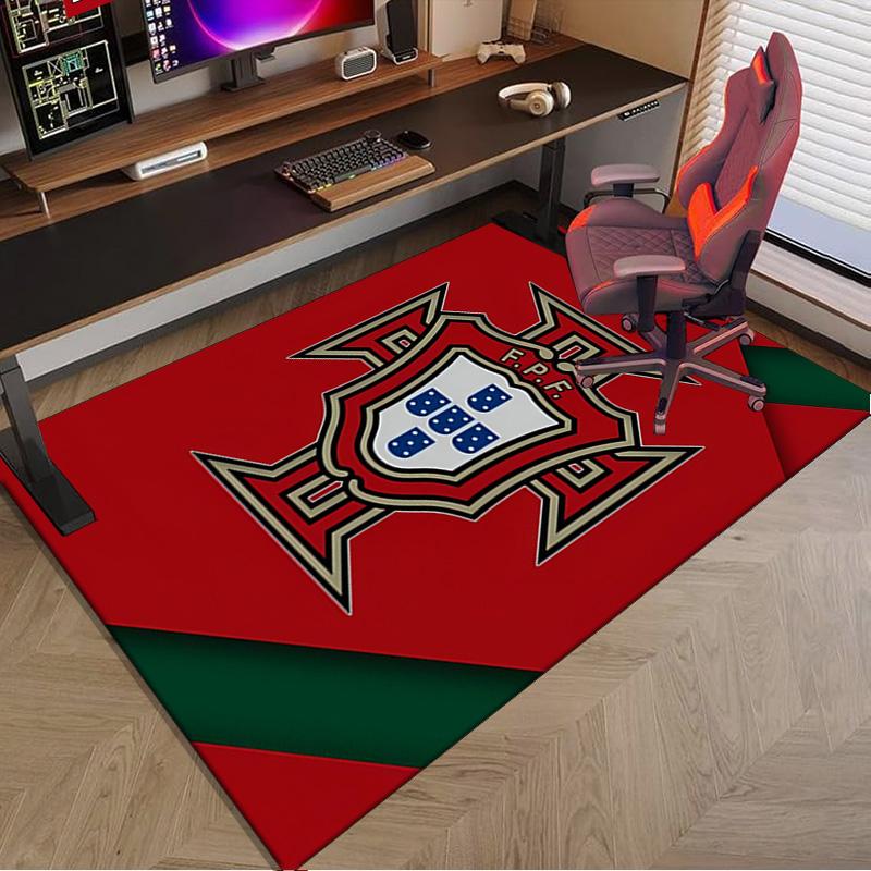 Portuguese Football Federation Crest Area Rug Office rug, Chair Rug, Decor Carpet Livingroom bedroom Mat, Large Size Fan gifts Christmas gifts