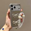 Applicable To Iphone16Pro Three-Dimensional Bow Mirror Apple 17 Creative Crystal Chain 15Plus Makeup Mirror 14