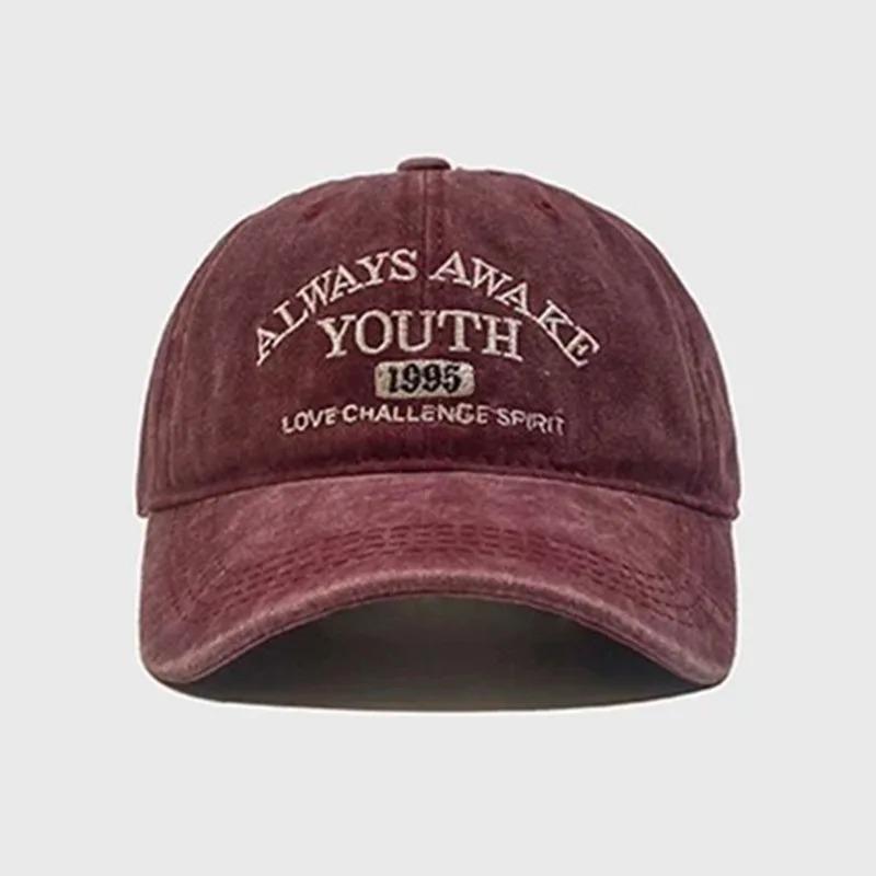 Vintage Baseball Cap For Men And Women Denim Embroidered Letter Prints Hat Cotton Soft Top Caps Casual Vintage For Men And Women Hats Latest Cotton