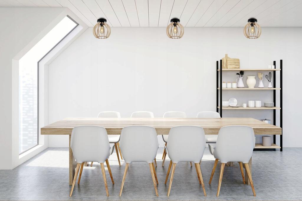 MODERN WOODEN LED CEILING HANGING LAMP