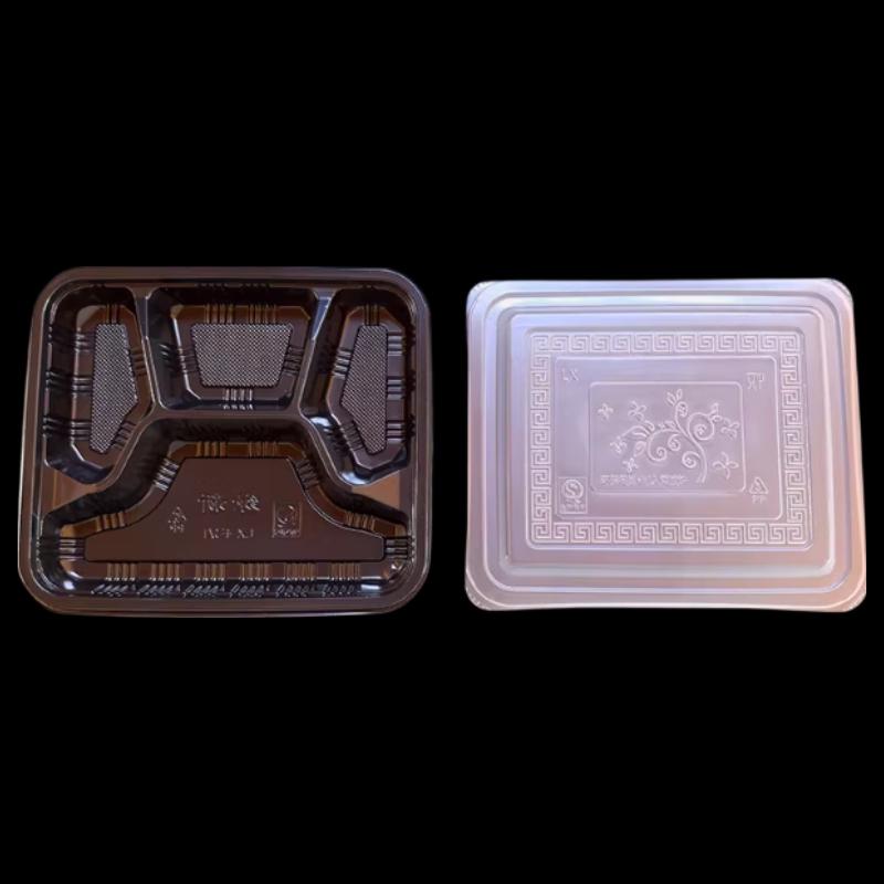 

Disposable 4-Compartment Food Containers with Lids