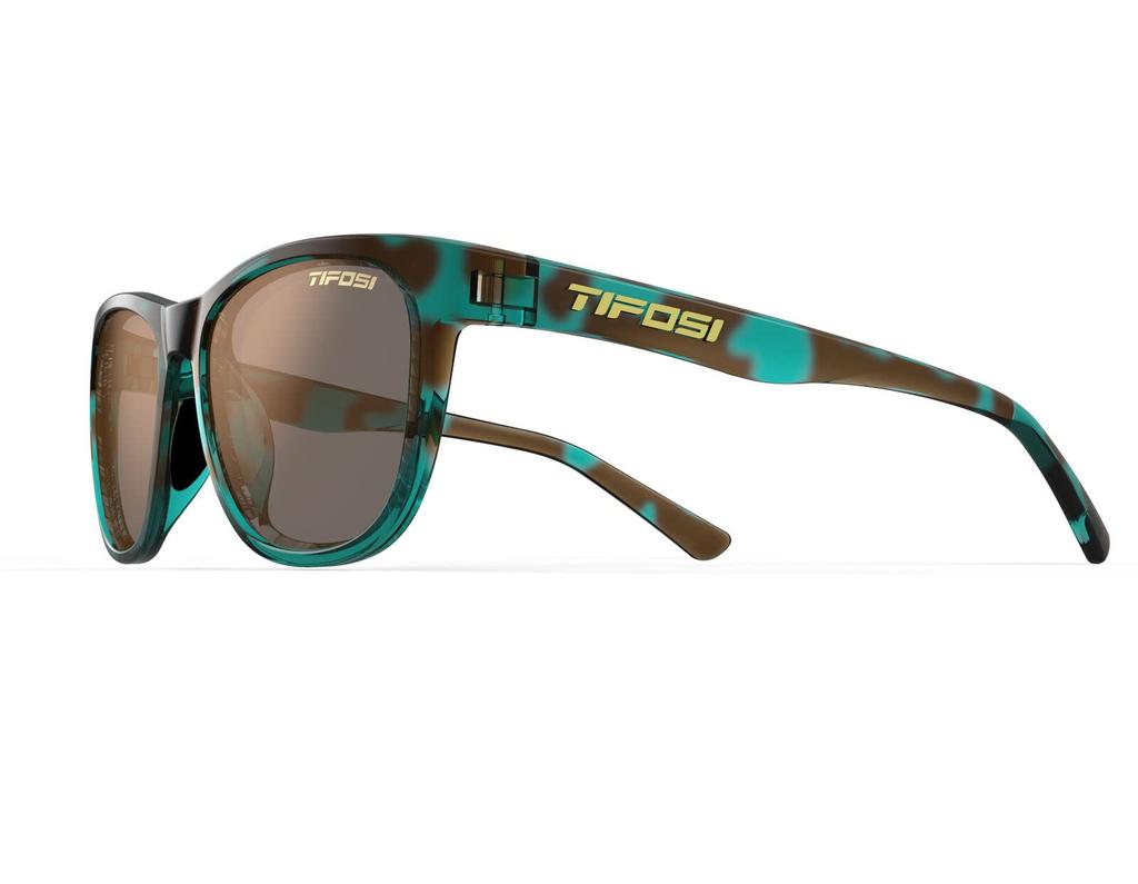 Tifosi Swank Twin Retro Casual Lens Brown 1500505450 Full-Frame (Blue Confetti, Polarized)