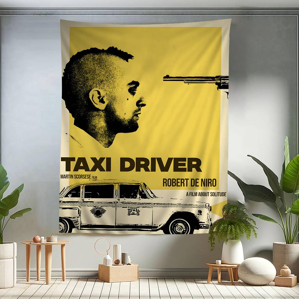 Crime Thriller Movies Taxi Driver Printed Large Wall Tapestry Hippie Wall Hanging Bohemian Wall Tapestries Mandala Home Decor