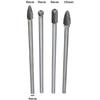 4Pcs Carbide Rotary Burr Set, 6-Inch Long Rotating Burr Tools Kit with 6mm Shank for Woodworking Drilling Carving Engraving