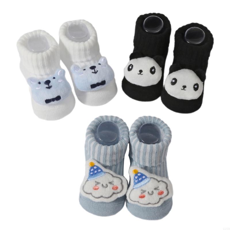 2 Pairs/3 Pairs Baby Ankle Socks Knitted Socks with Cartoon Cotton Socks Soft Socks for Newborns Infant 3-12 Month