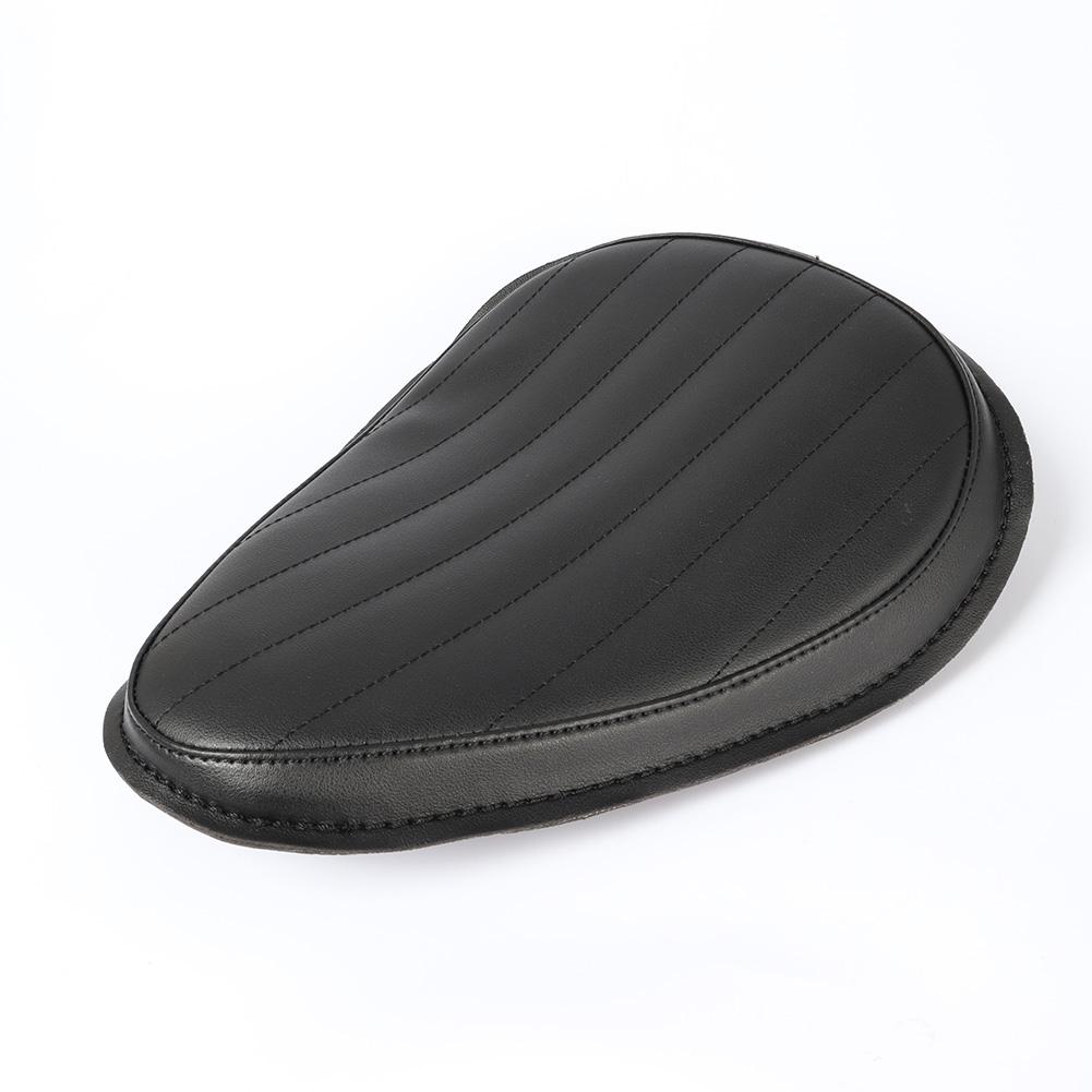 Motorcycle Roll Leather Vertical Grain Pattern Solo Seat With Bracket For Universal Motorcycle