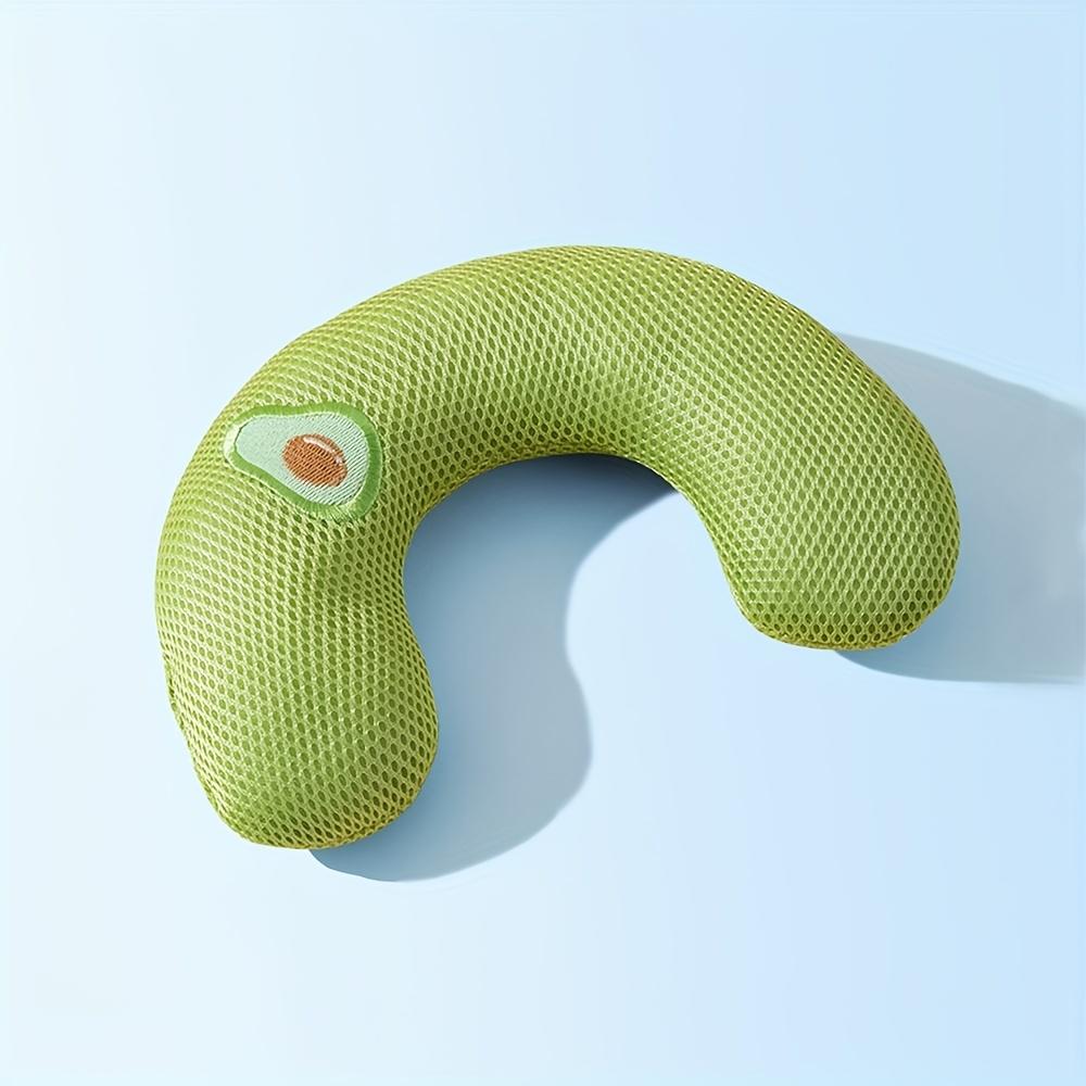 U-Shaped Pet Pillow for Dogs, Soft Plush Neck Support Cushion,Comfortable Bed Pillow, Aids In Alleviating Cervical Pressure