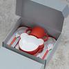 tak KIDS DISH Gift Box Cutlery Bear Orange / tak Kids Dish Dishwasher Safe (Orange) Children's Tableware JTN-1011-OR