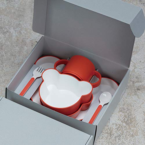 tak KIDS DISH Gift Box Cutlery Bear Orange / tak Kids Dish Dishwasher Safe (Orange) Children's Tableware JTN-1011-OR