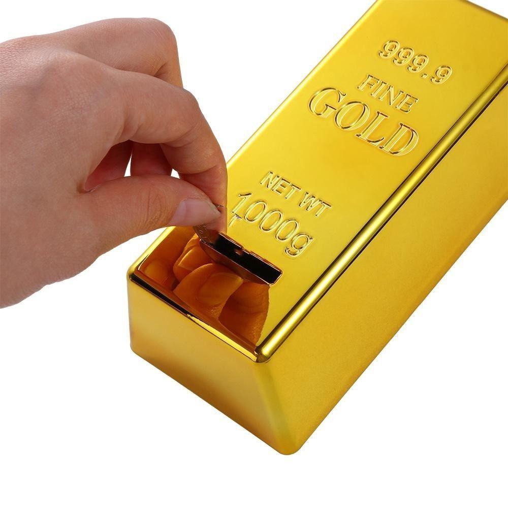 Glitzernder gefälschter Goldbarren Simulations-Goldbarren Ideales Geschenk Goldener Ziegel Heimdeko