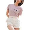 Vans Fun Panda Print Crew Neck Short Sleeve T-Shirt Women Tops Grey Pink VN000FREBLT