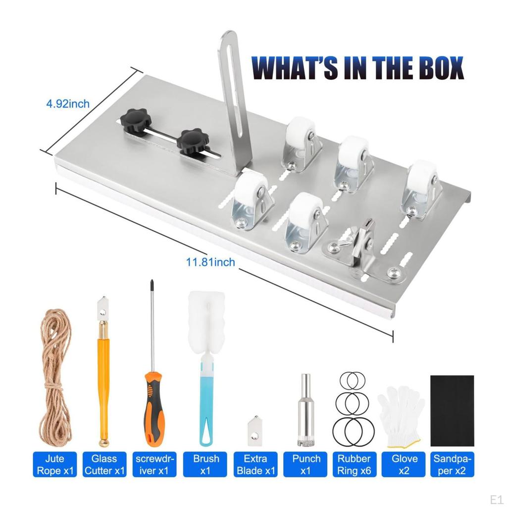 Glass Bottle Cutter Kit Adjustable Cutting Tool Complete for Hobbyists, Crafters, Home