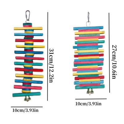 Wooden Bird Activity For Sun Conures Cockatiels Parakeets Macaws Chewing Sticls With Safe Dyes