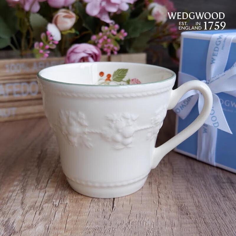 Wedgwood Joyful Holiday Raspberry Mug Pair