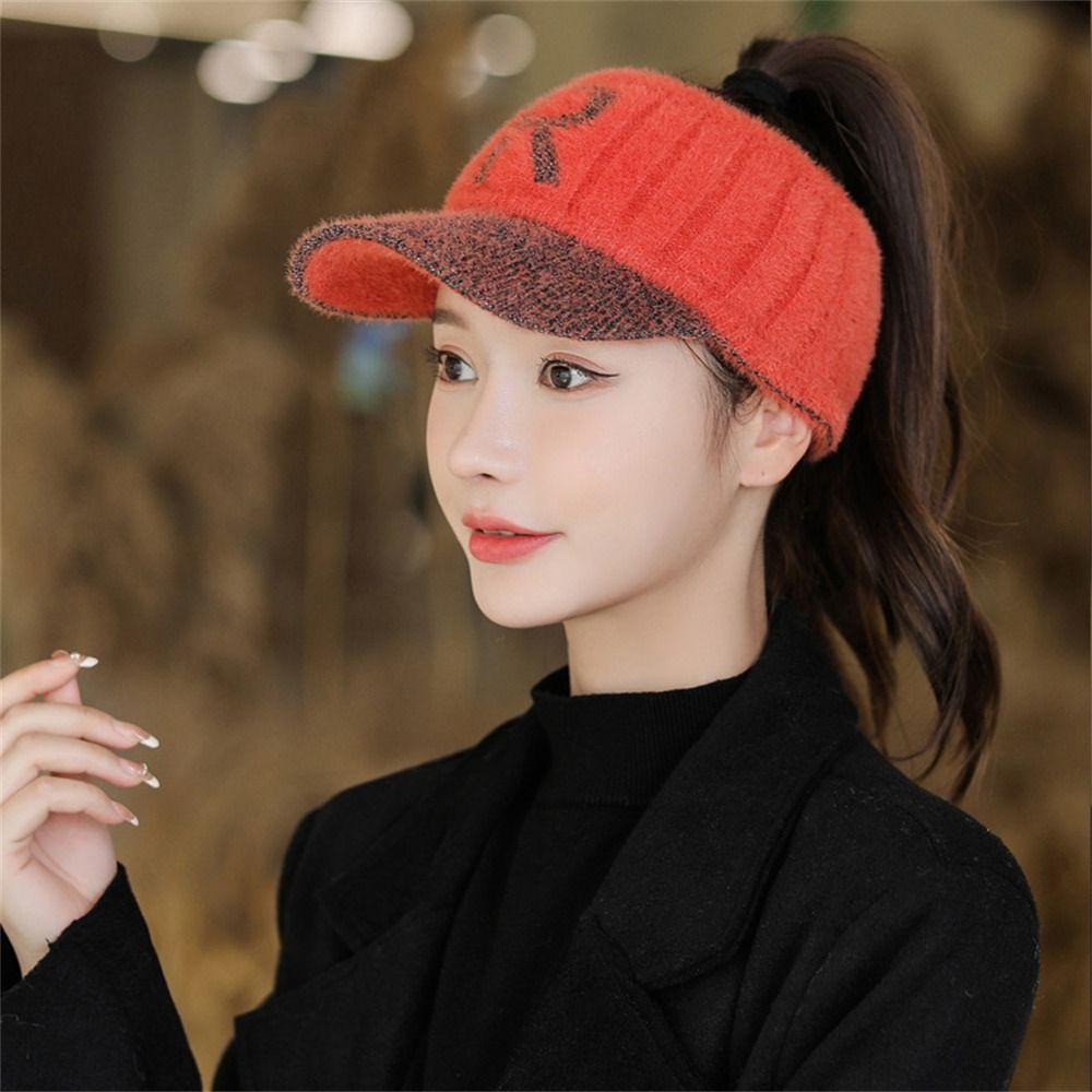 

Ветрозащитная шляпа-цилиндр с открытым верхом, зимняя теплая шапочка, модная бейсболка для занятий спортом на открытом воздухе оранжевый