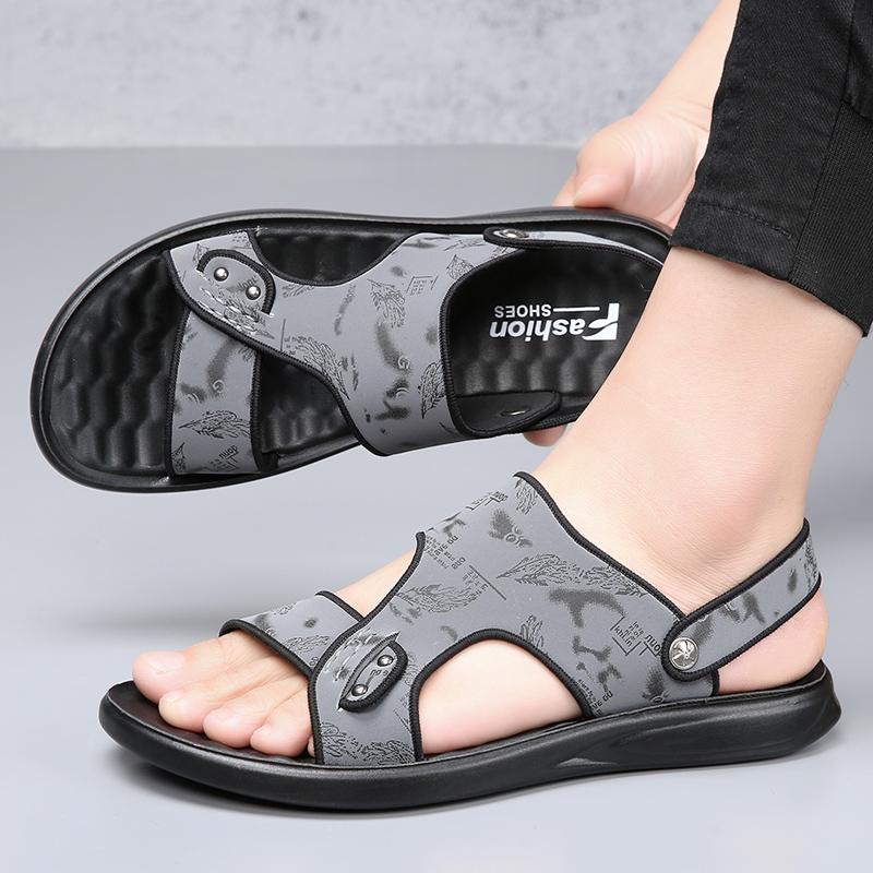 Vintage Classic Men's Sandals Comfortable Versatile Flat Shoes Beach Shoes Fashion Casual Shoes Indoor Outdoor Sandals Slippers