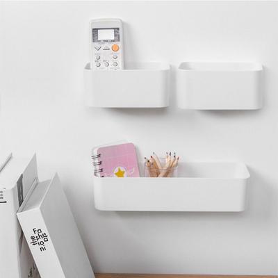 Storage Box Wall Mounted Organizer Cosmetic Storage Box Remote Control Holder Fixed On Wall