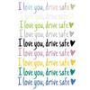 Car Mirror Stickers Car Window Decals for Women I Love You Drive Safe Emblem Labels for Truck Bumper Vehicles Exterior Decor