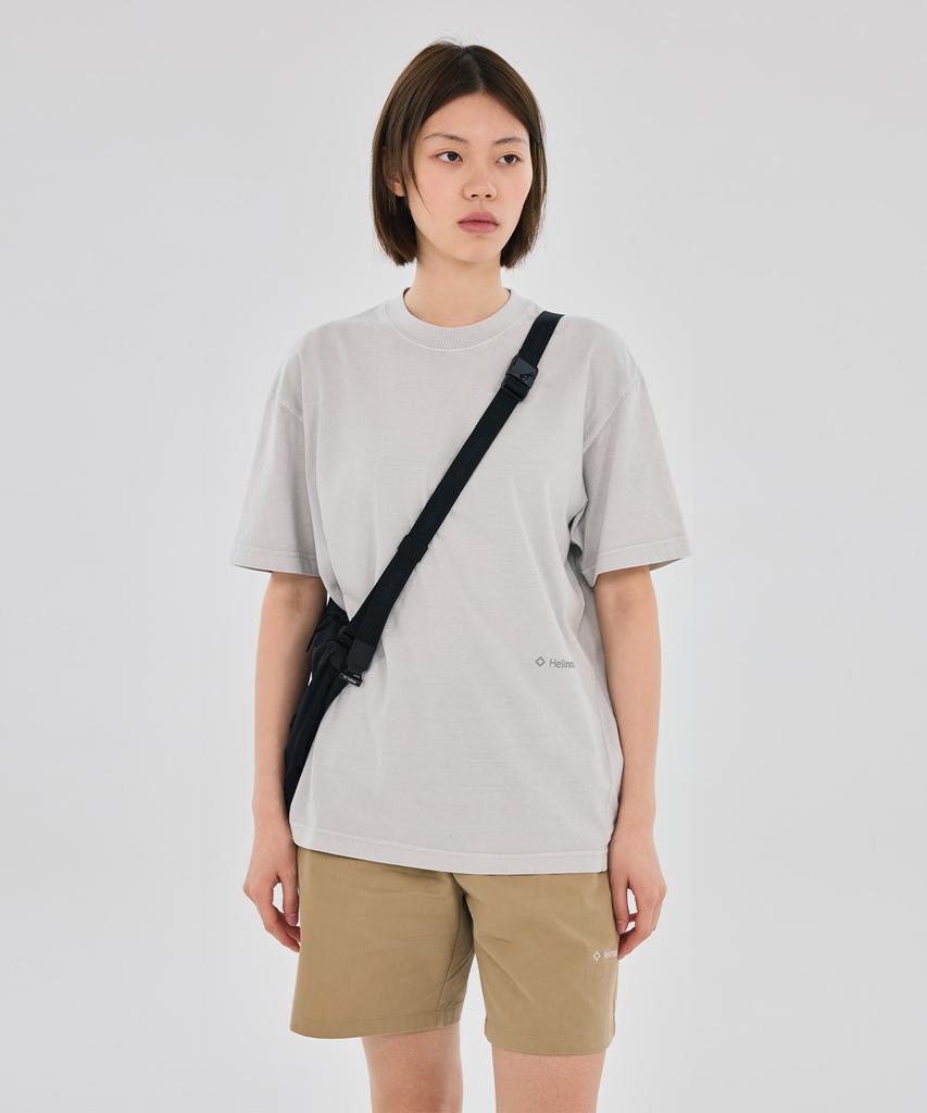 Hellinogseuweeo Garment Dyed Short Sleeve T-Shirt_Light Gray