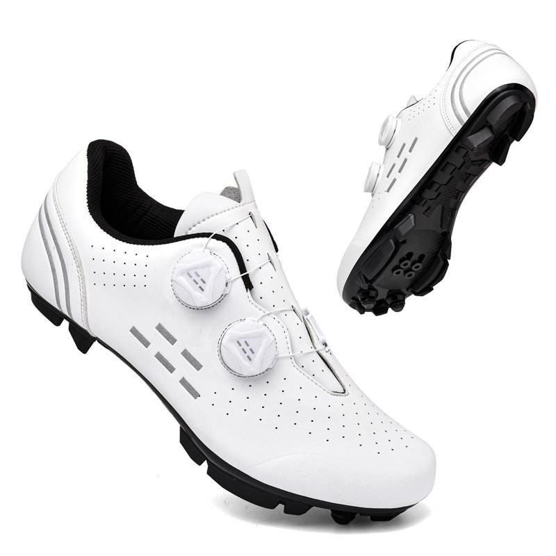 Unisex Cycling Shoes Road Mountain Bike Indoor Trainer With Clipless Pedal Set Breathable Fit