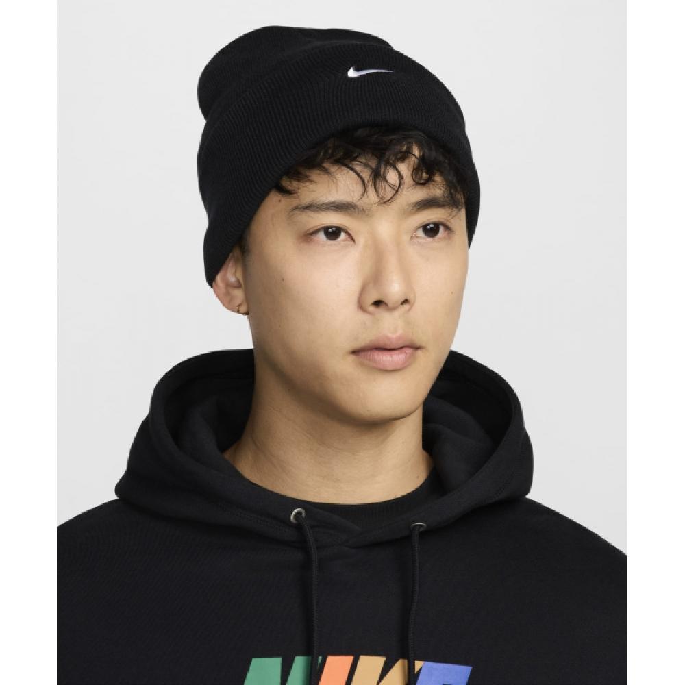 

Nike Peak Swoosh Beanie Black White Hf0187 010 FREE